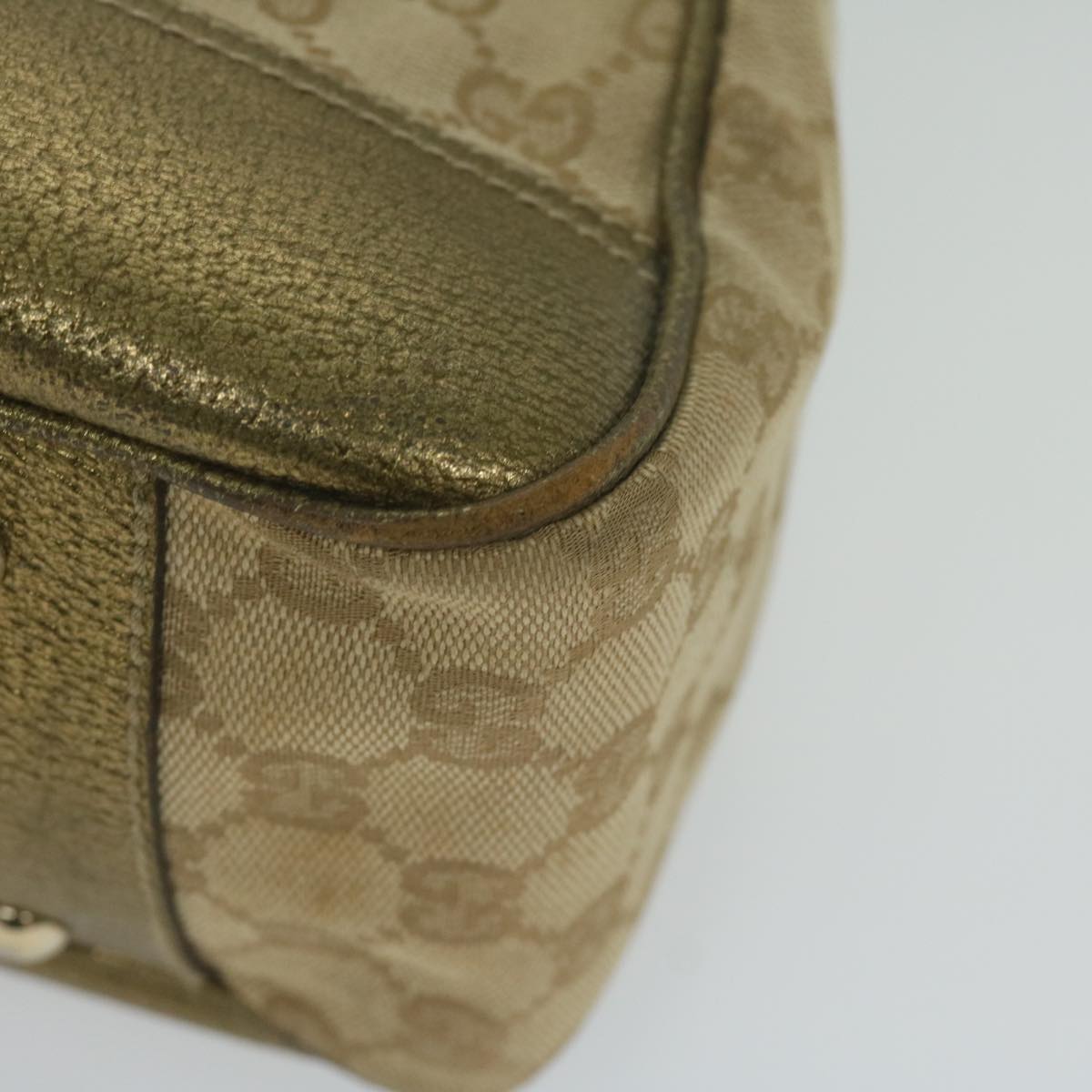 GUCCI GG Canvas Tote Bag Beige 163805 61430