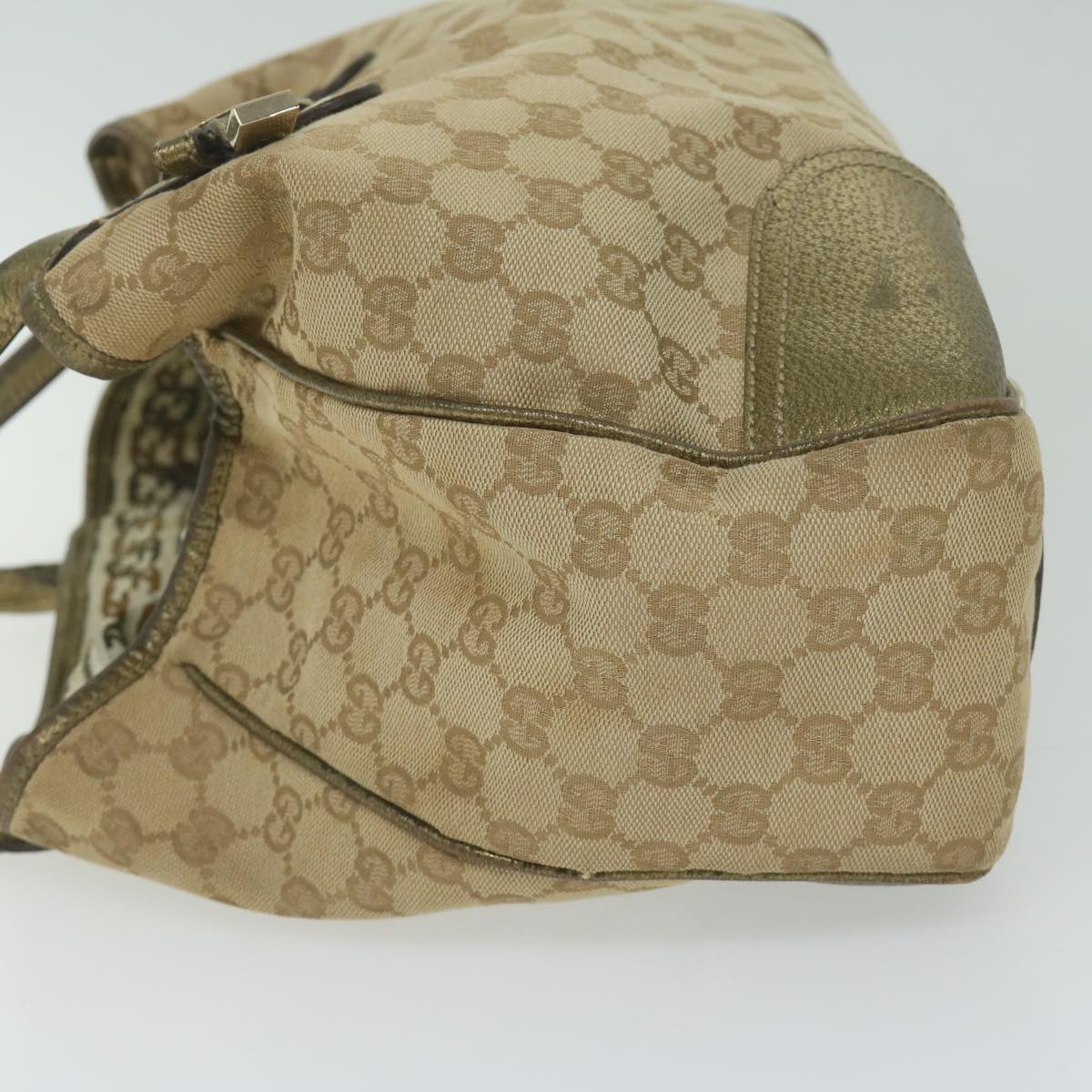 GUCCI GG Canvas Tote Bag Beige 163805 61430
