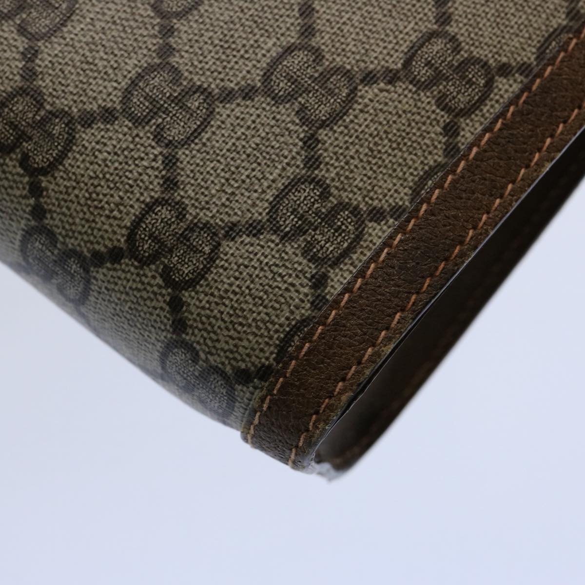 GUCCI GG Supreme Web Sherry Line Clutch Bag Beige Red Green 89 01 032 61455