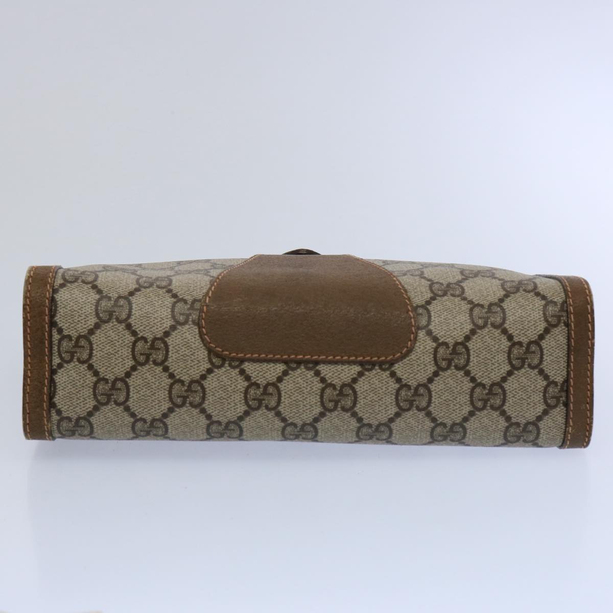 GUCCI GG Supreme Web Sherry Line Clutch Bag Beige Red Green 89 01 032 61455