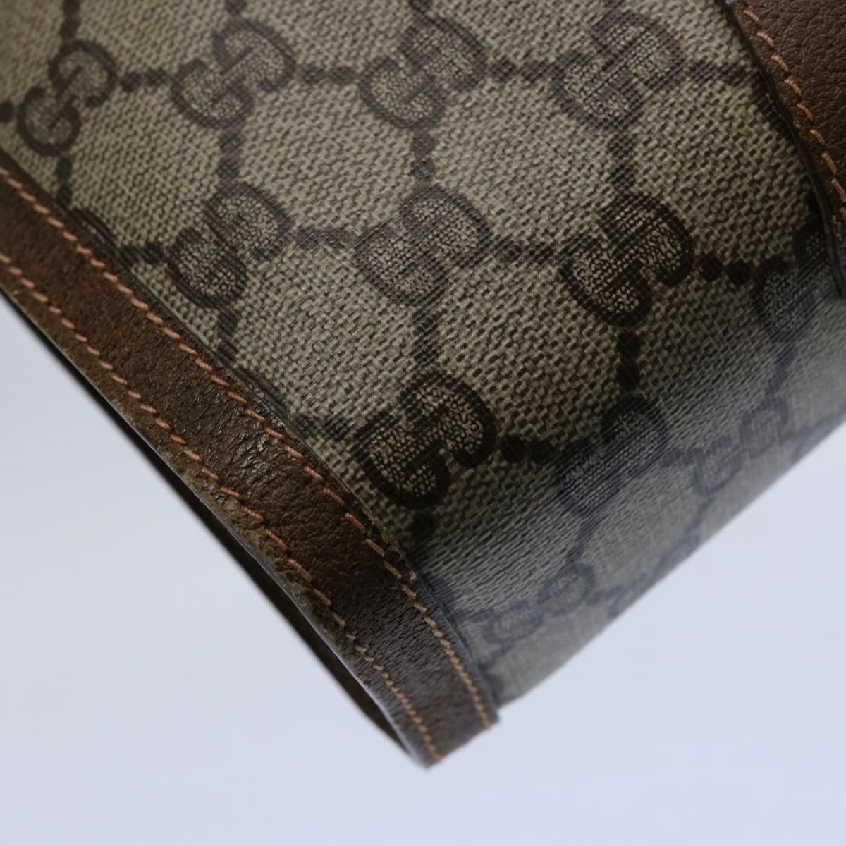 GUCCI GG Supreme Web Sherry Line Clutch Bag Beige Red Green 89 01 032 61455