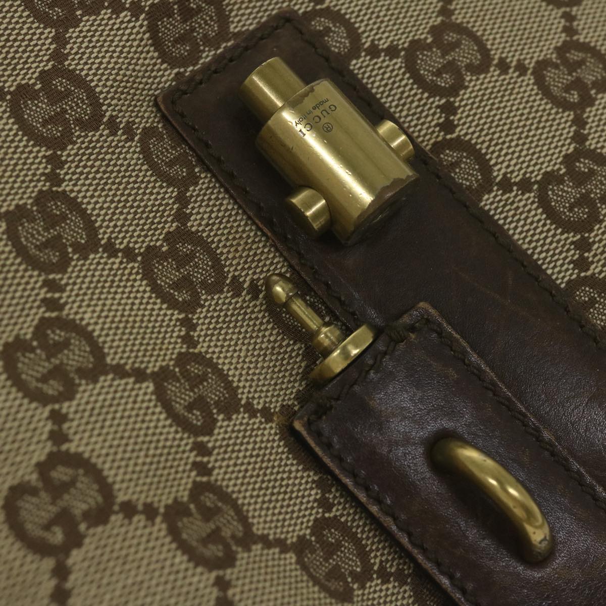 GUCCI GG Canvas Jackie Shoulder Bag Beige 110291 61488