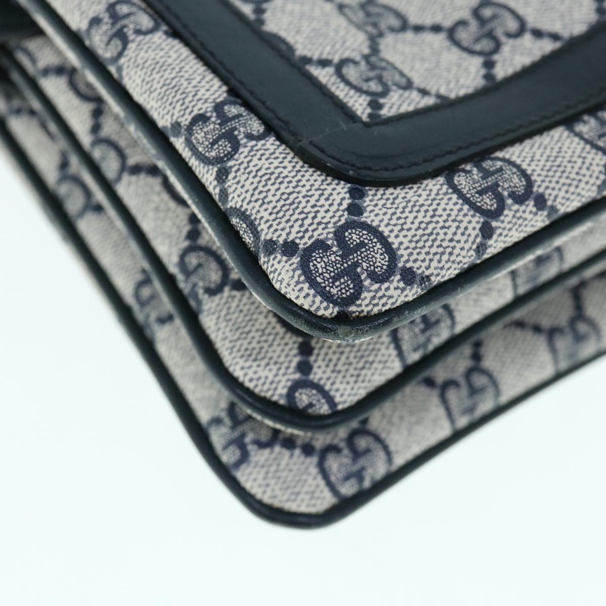 GUCCI GG Supreme Sherry Line Shoulder Bag Red Navy 010 378 61489