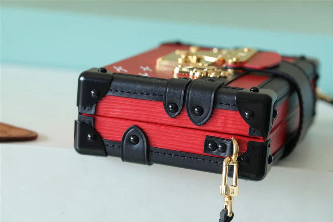 LV Petite Malle Epi Black/Red For Women,  Shoulder And Crossbody Bags 7.9in/20cm LVÃ‚Â 