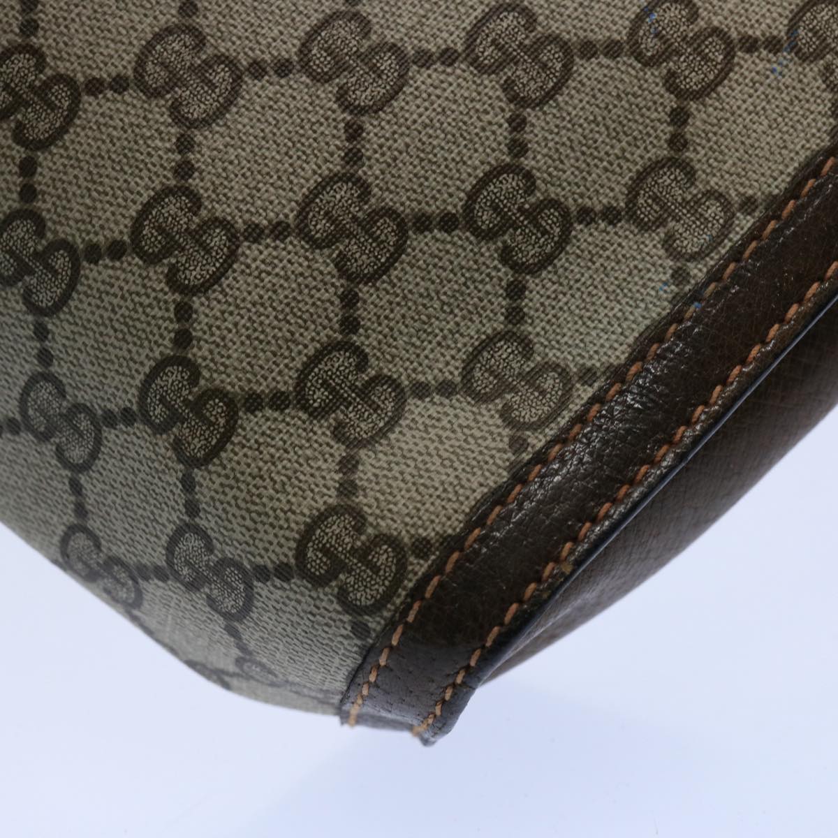 GUCCI GG Supreme Web Sherry Line Clutch Bag Beige Red Green 89 01 007 61533
