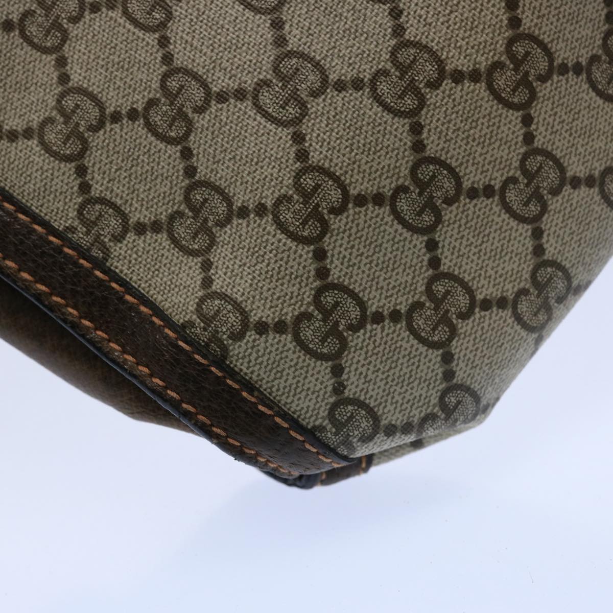 GUCCI GG Supreme Web Sherry Line Clutch Bag Beige Red Green 89 01 007 61533