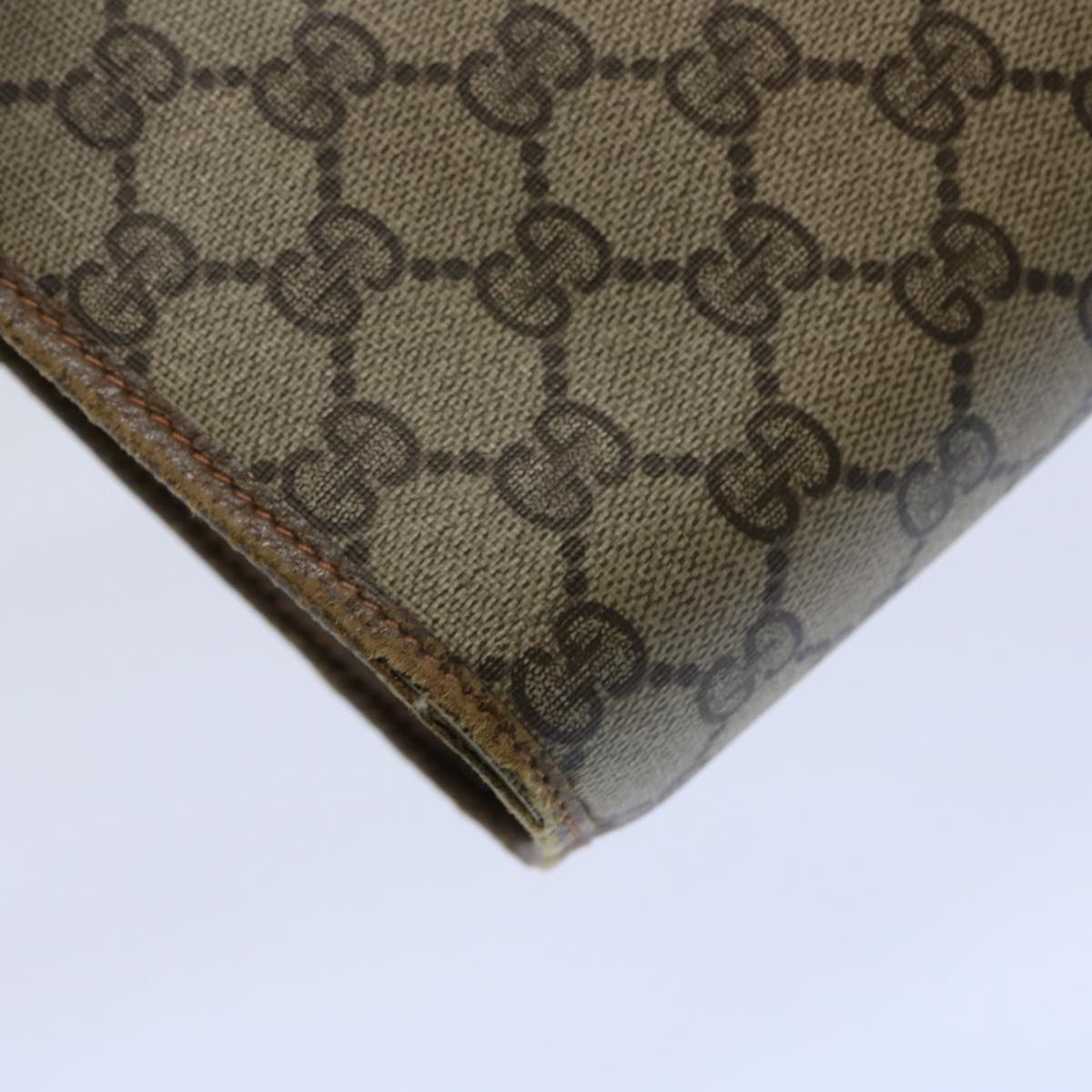 GUCCI GG Supreme Web Sherry Line Clutch Bag Beige Red Green 89 01 030 61534
