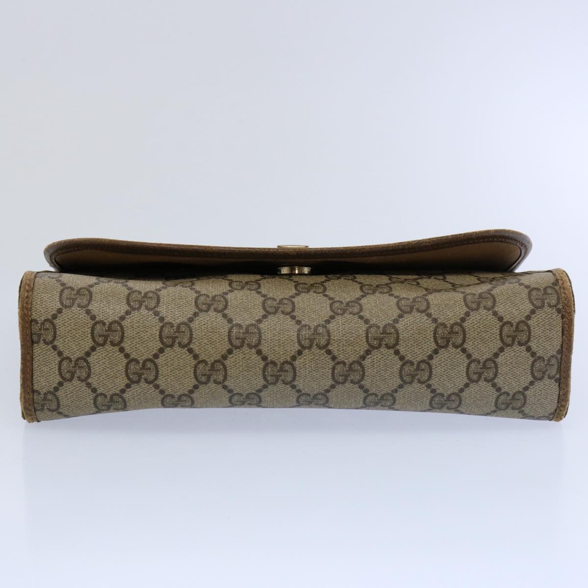 GUCCI GG Supreme Web Sherry Line Clutch Bag Beige Red Green 89 01 030 61534