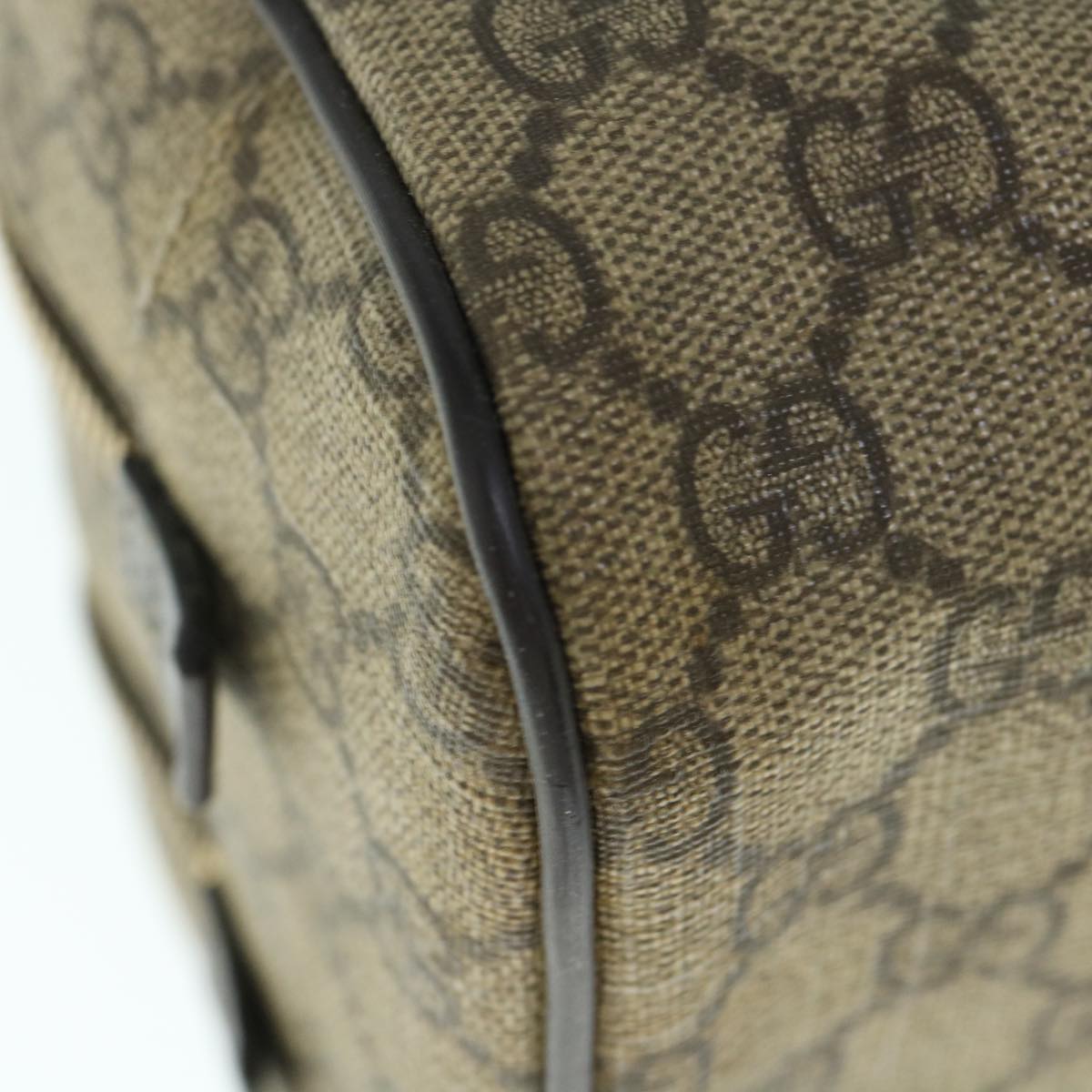 GUCCI Shoes Case GG Supreme PVC Leather Beige 211125 61571