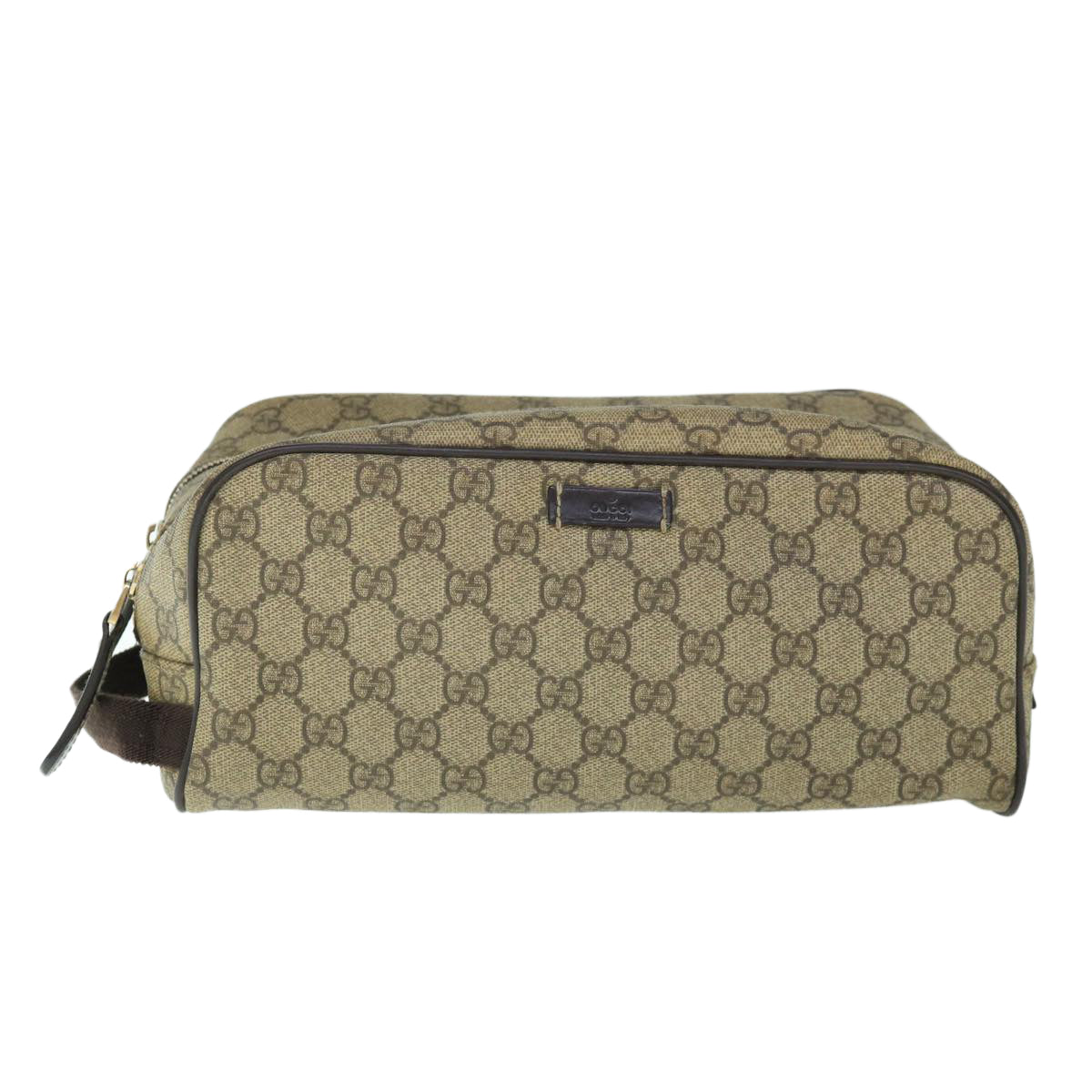 GUCCI Shoes Case GG Supreme PVC Leather Beige 211125 61571
