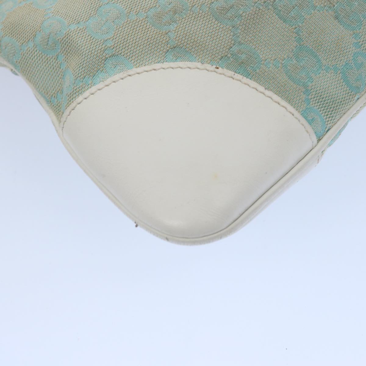GUCCI GG Canvas Jackie Shoulder Bag Light Blue 001 4057 61650