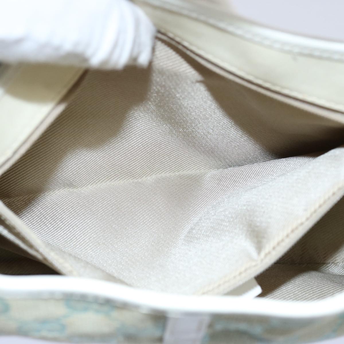 GUCCI GG Canvas Jackie Shoulder Bag Light Blue 001 4057 61650