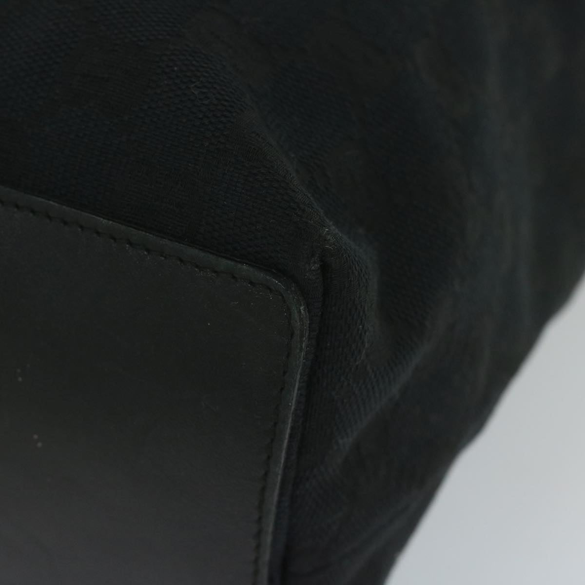 GUCCI GG Canvas Tote Bag Black 61656