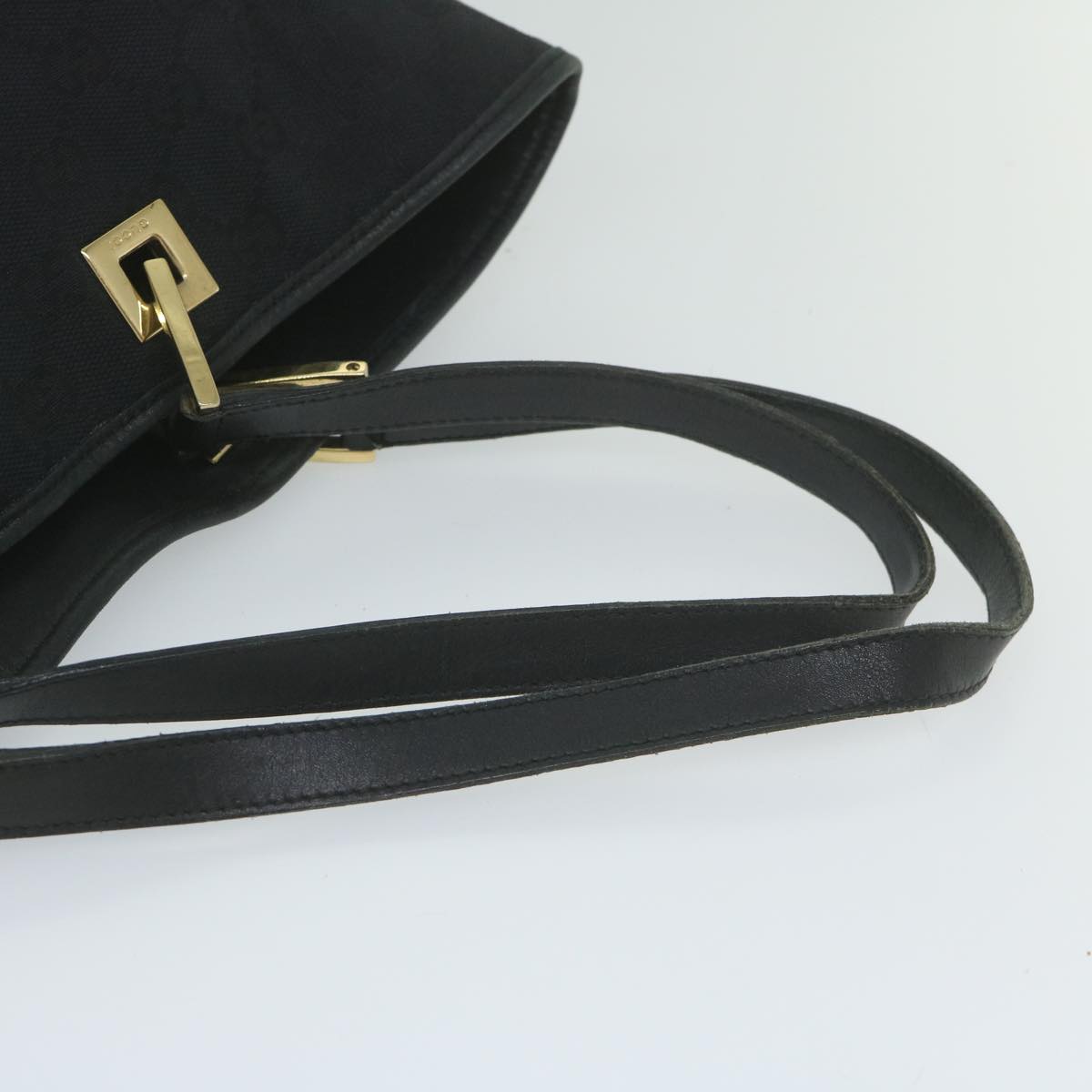GUCCI GG Canvas Tote Bag Black 61656