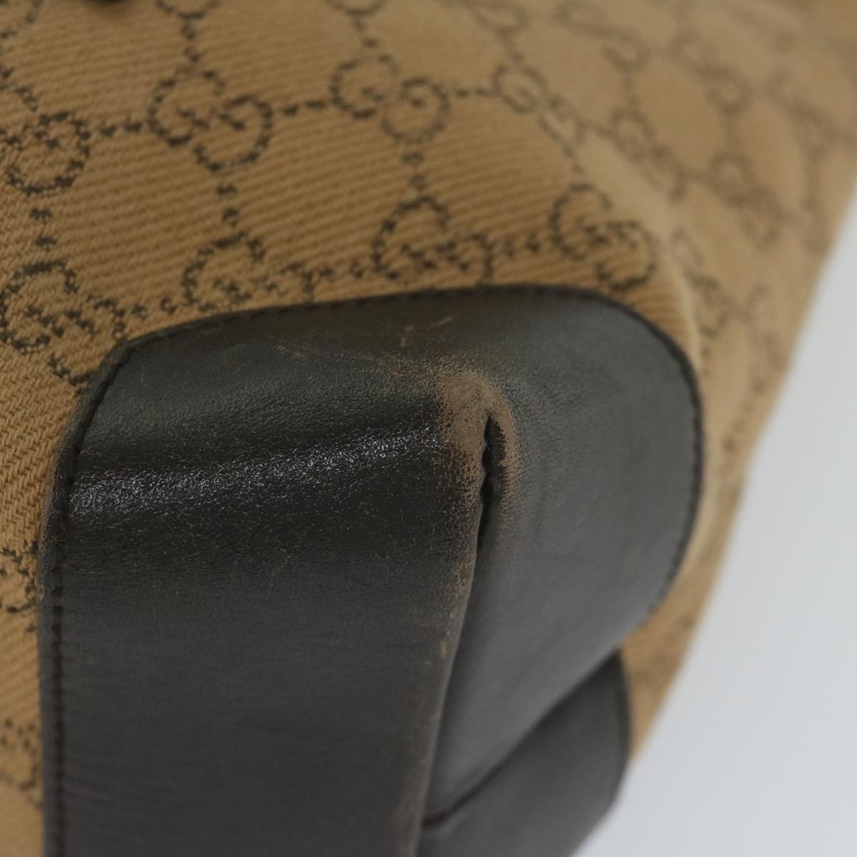 GUCCI GG Canvas Tote Bag Brown 61657