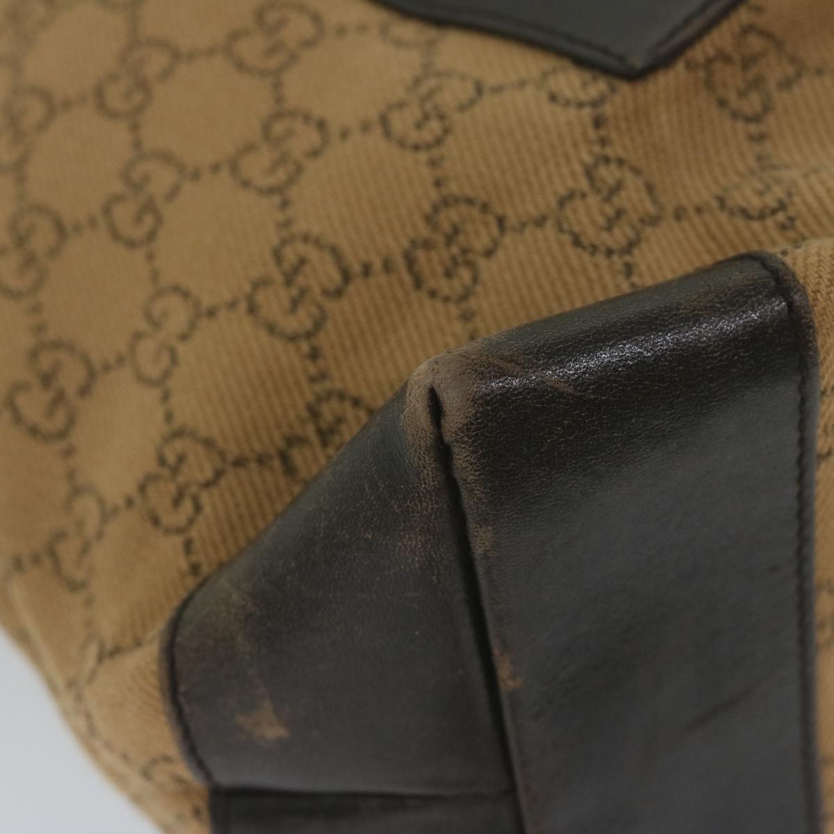 GUCCI GG Canvas Tote Bag Brown 61657