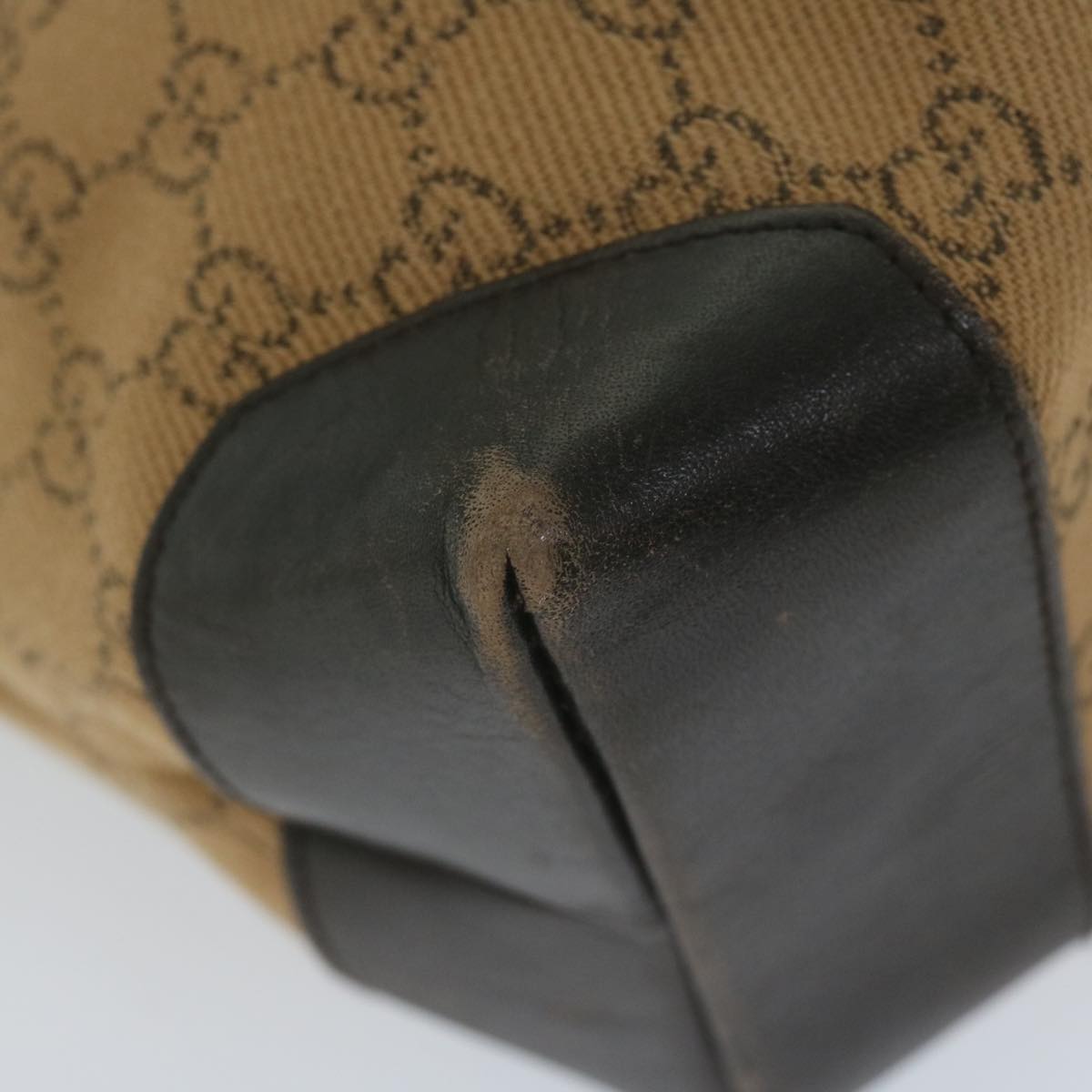 GUCCI GG Canvas Tote Bag Brown 61657