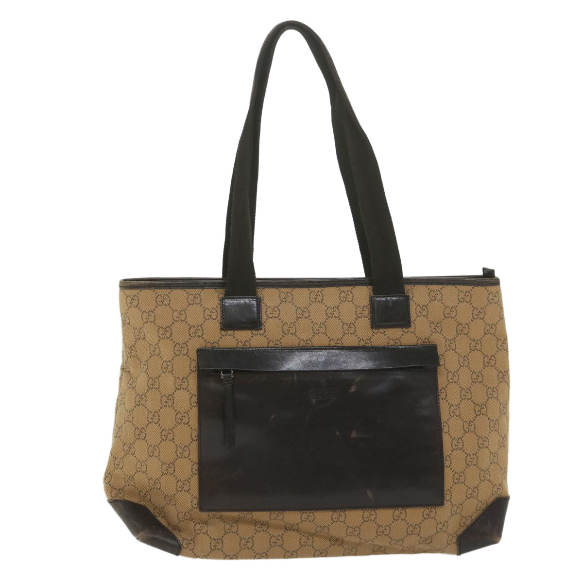 GUCCI GG Canvas Tote Bag Brown 61657