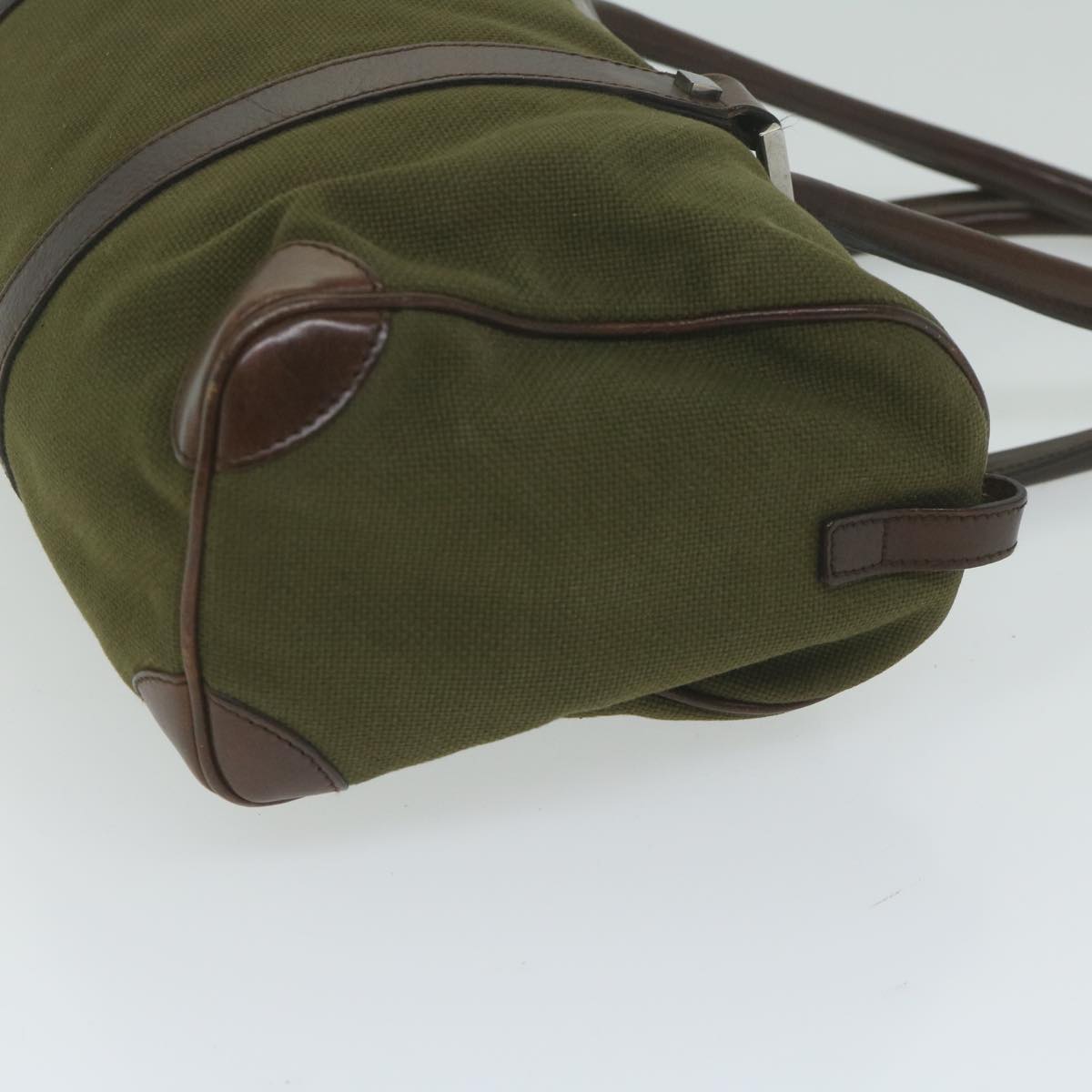 GUCCI Hand Bag Canvas Khaki 30458 61658