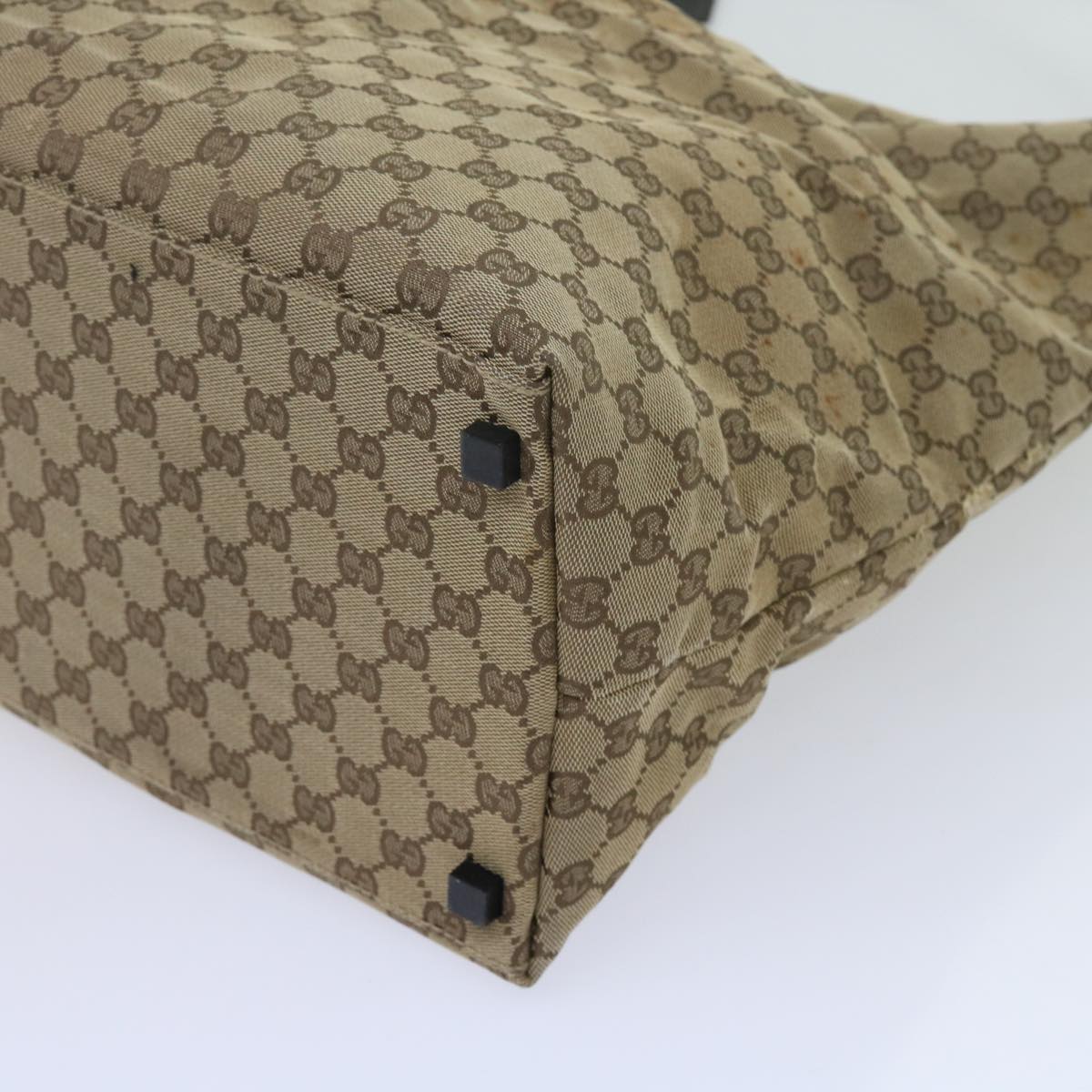 GUCCI GG Canvas Shoulder Bag Beige 61662