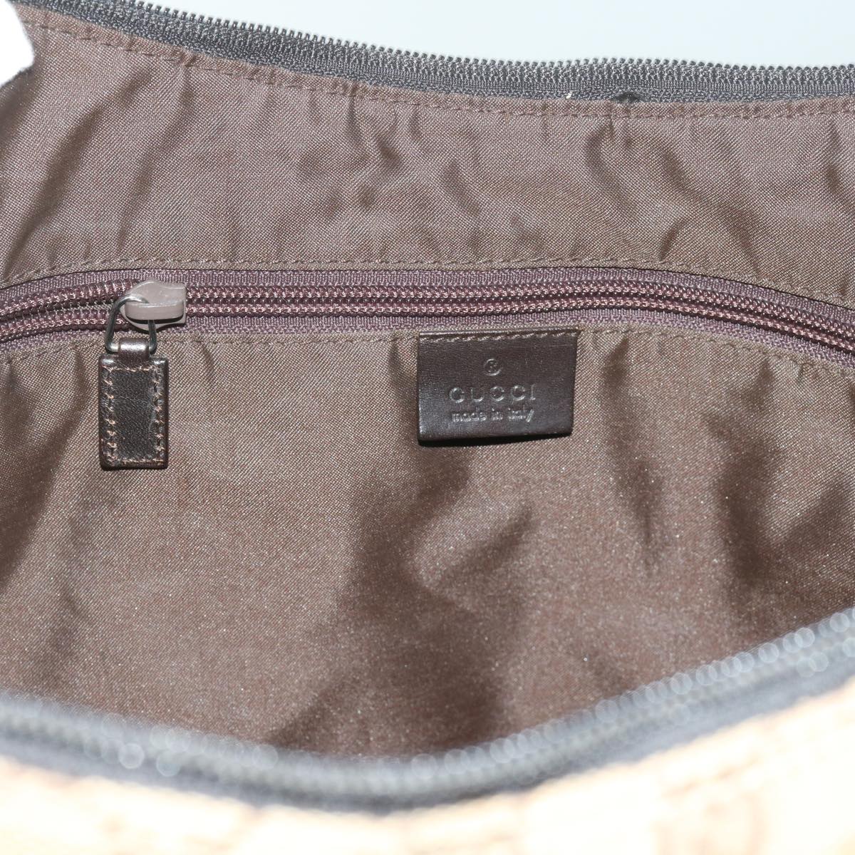 GUCCI GG Canvas Shoulder Bag Beige 61662