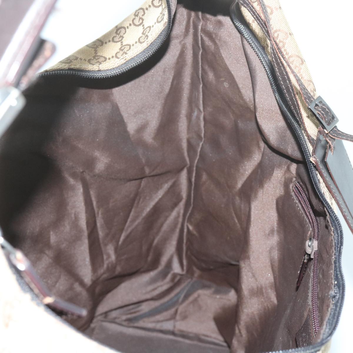 GUCCI GG Canvas Shoulder Bag Beige 61662
