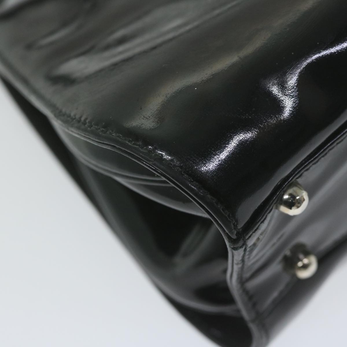 GUCCI Hand Bag Patent leather Black 000 781 0301 61691