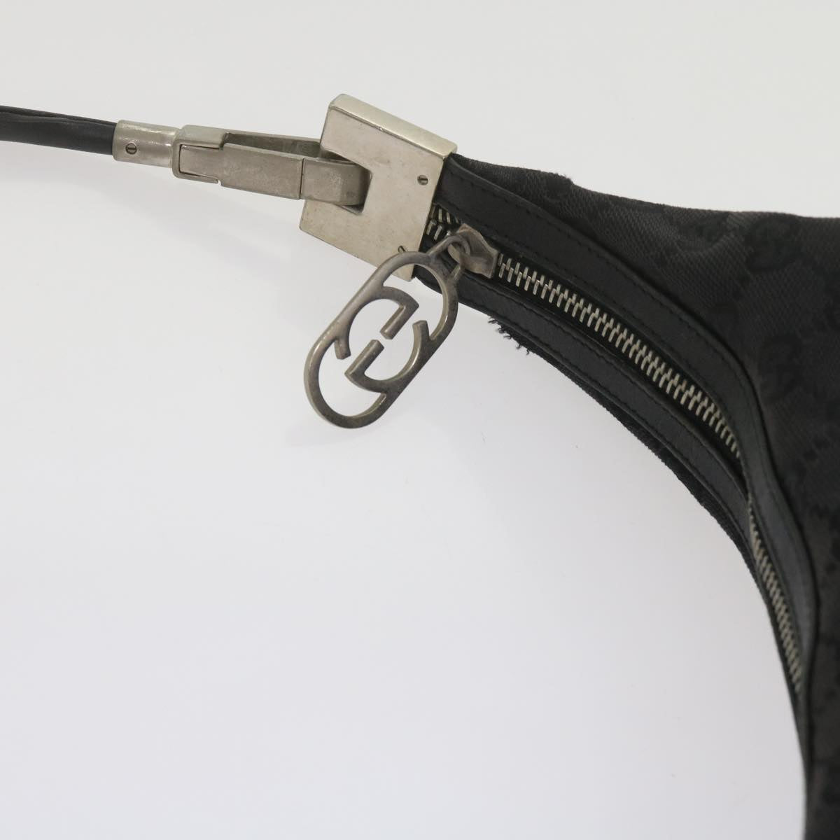 GUCCI GG Canvas Shoulder Bag Black 61700
