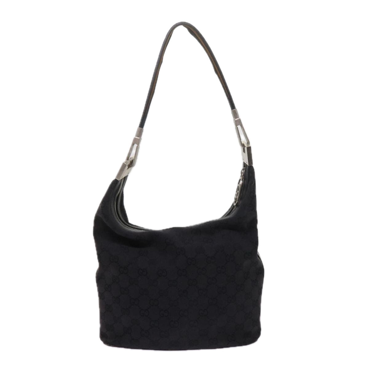 GUCCI GG Canvas Shoulder Bag Black 61700