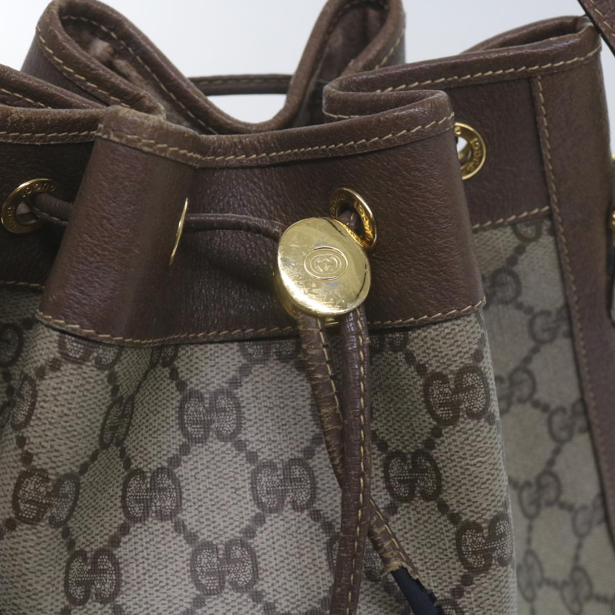 GUCCI GG Supreme Web Sherry Line Shoulder Bag Beige Red 001 116 0933 61702