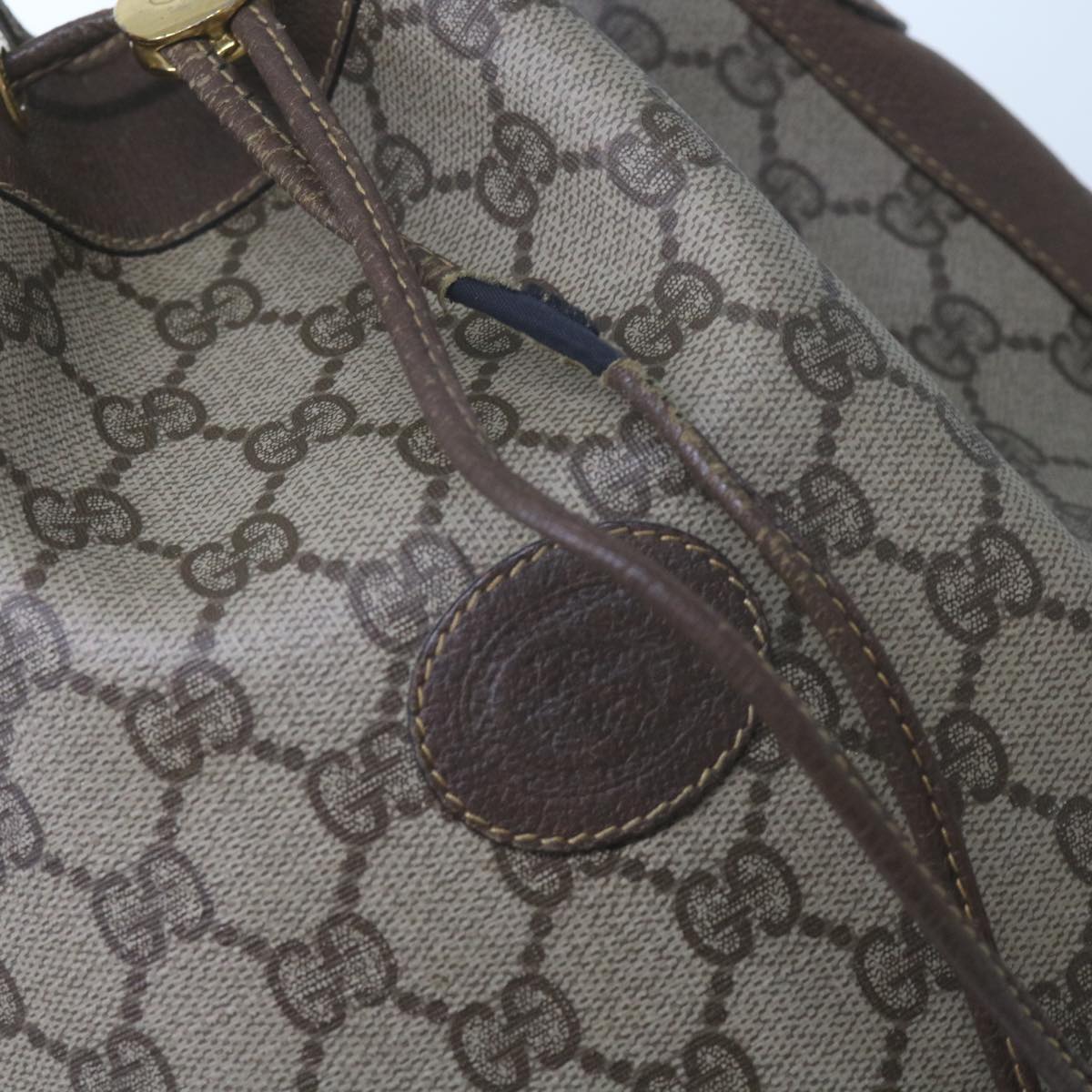 GUCCI GG Supreme Web Sherry Line Shoulder Bag Beige Red 001 116 0933 61702