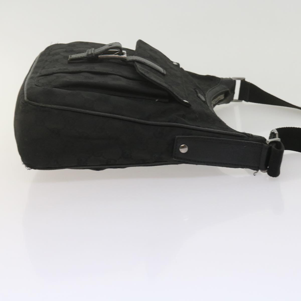 GUCCI GG Canvas Shoulder Bag Black 61704