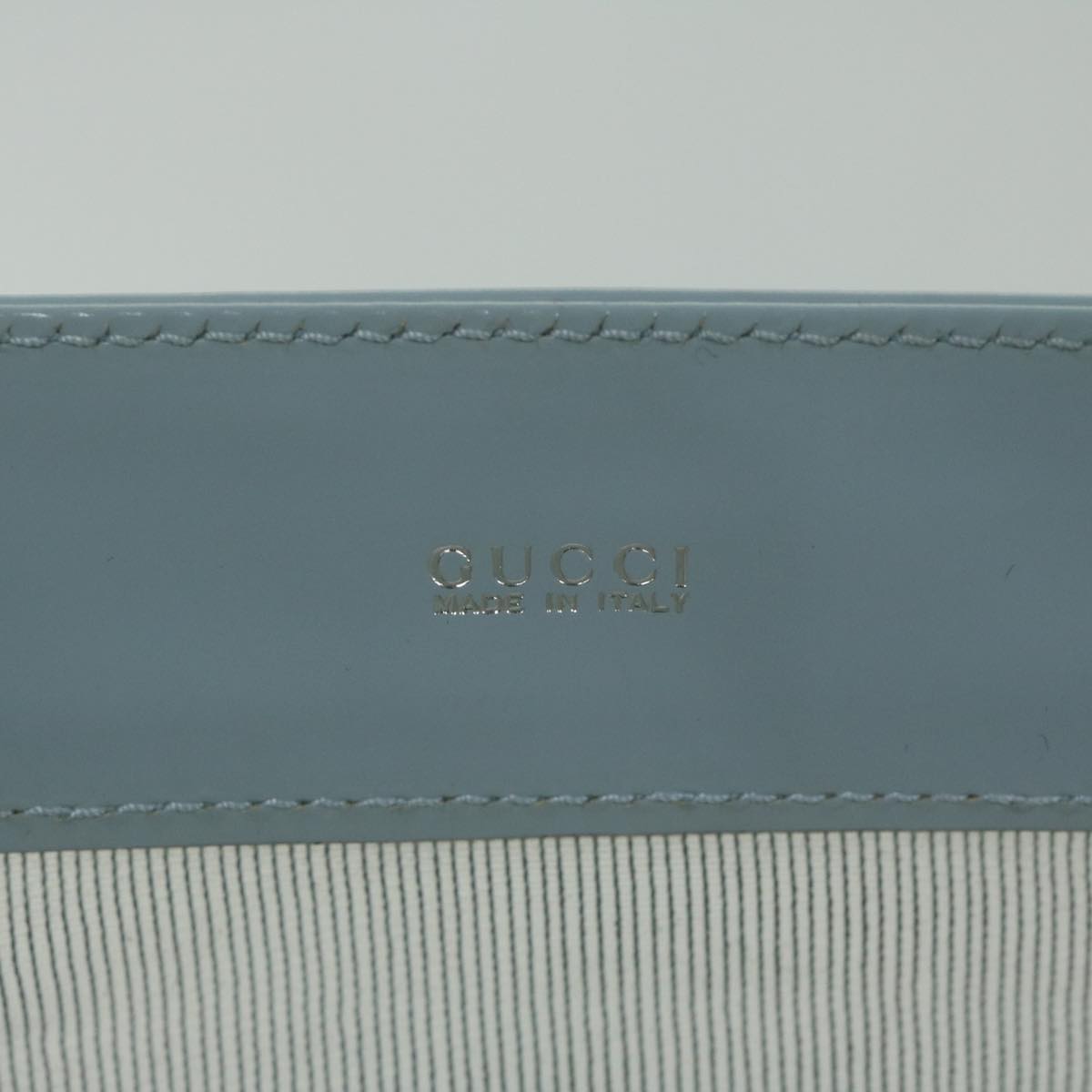 GUCCI Tote Bag Vinyl Light Blue 002 3754 0404 61705