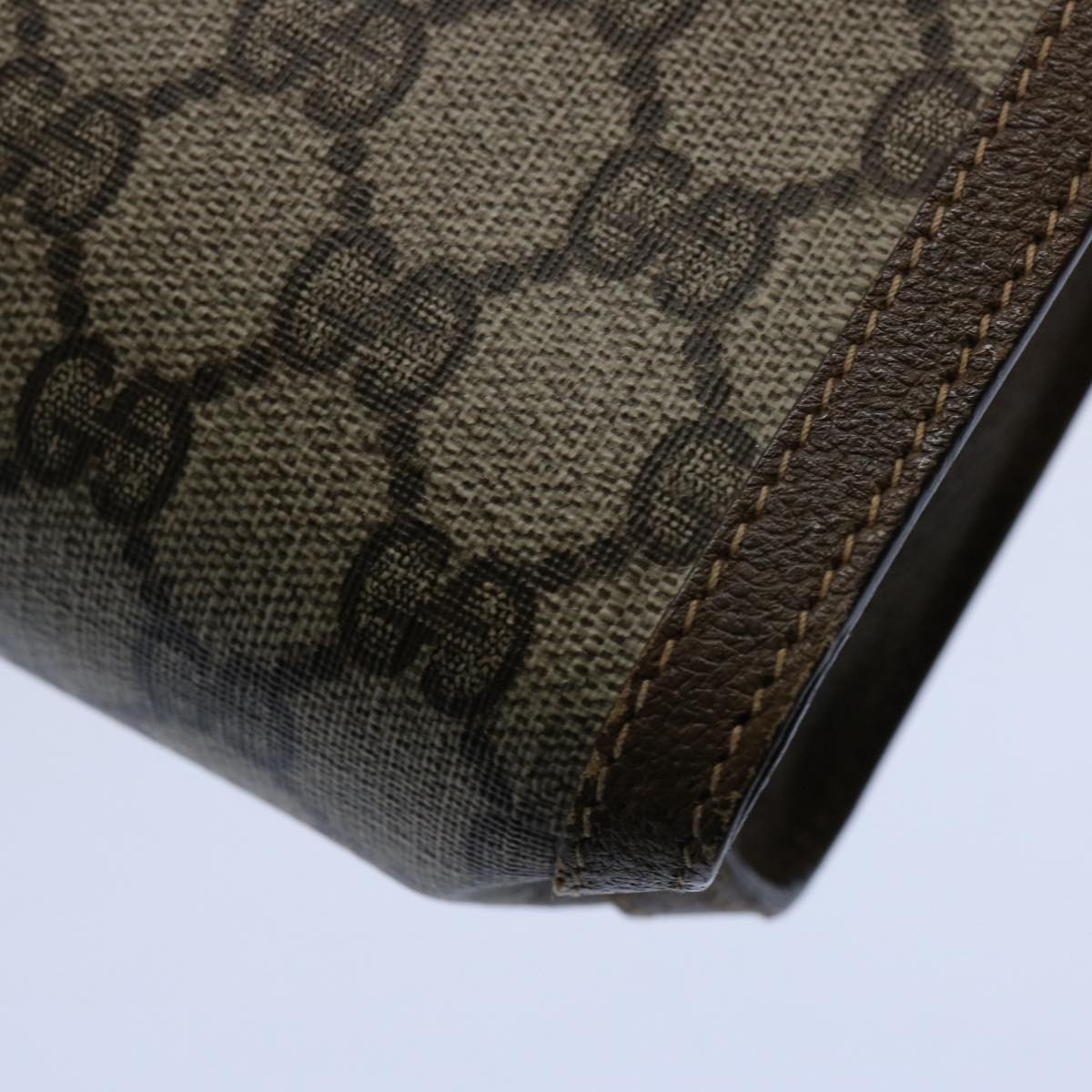 GUCCI GG Supreme Web Sherry Line Clutch Bag Beige Red Green 89 01 032 61756