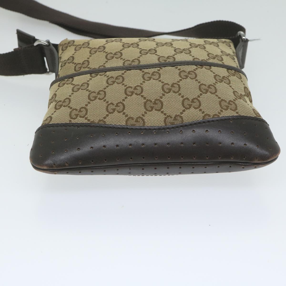 GUCCI GG Canvas Shoulder Bag Beige 147671 61787