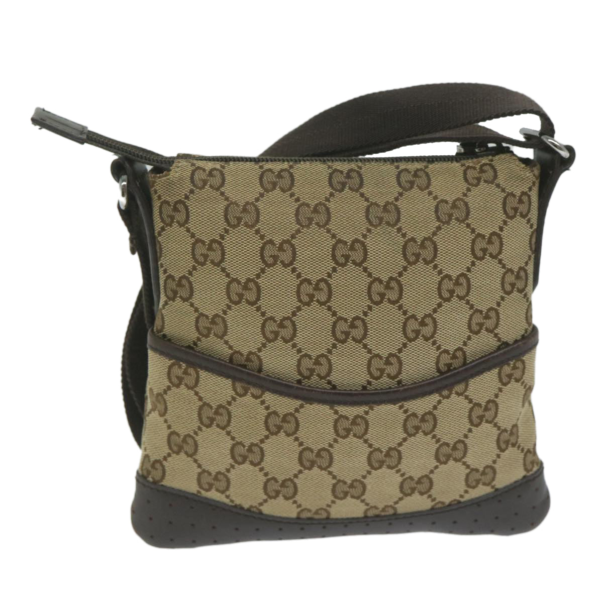 GUCCI GG Canvas Shoulder Bag Beige 147671 61787