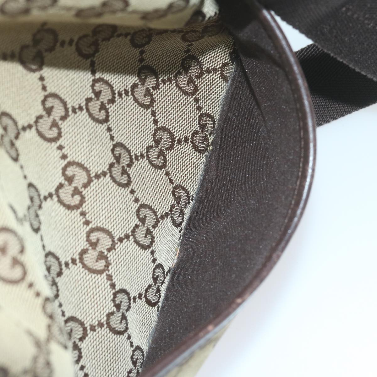GUCCI GG Canvas Shoulder Bag Beige 147671 61787