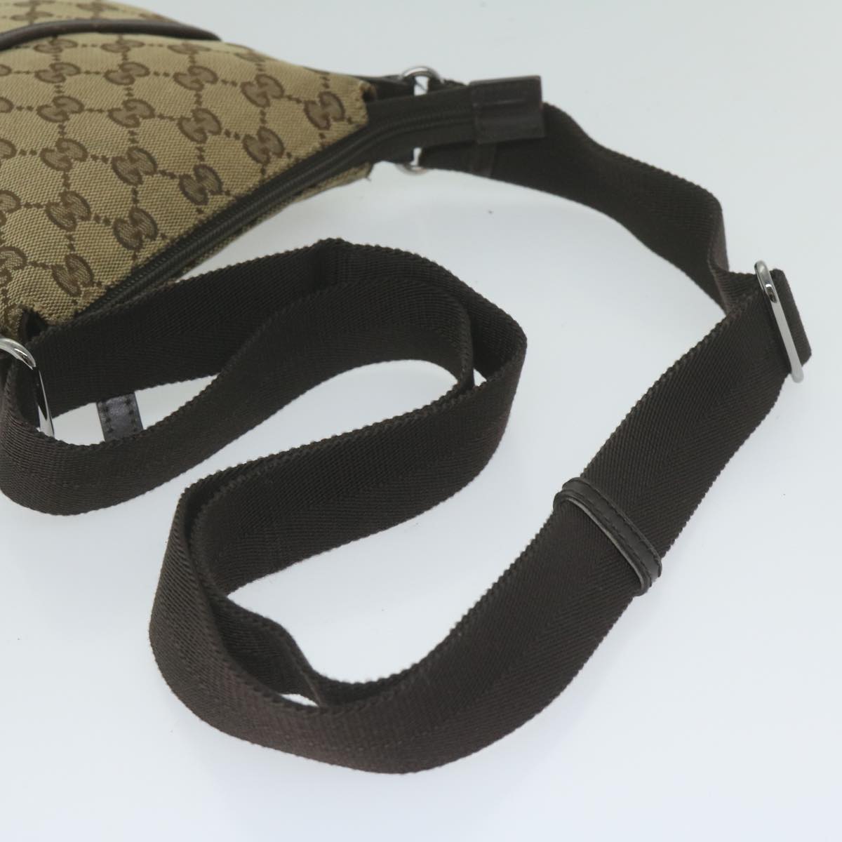 GUCCI GG Canvas Shoulder Bag Beige 147671 61787