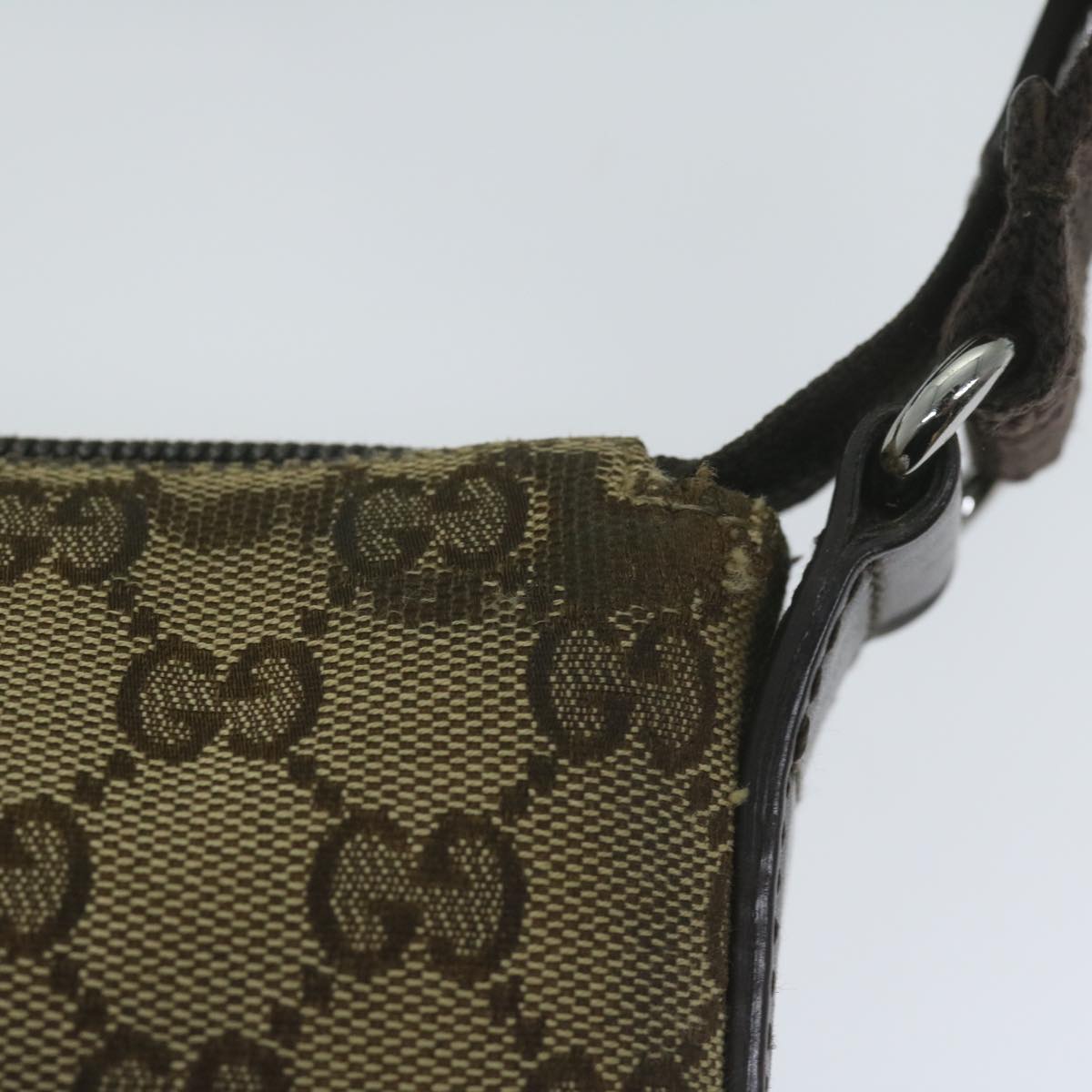 GUCCI GG Canvas Shoulder Bag Beige 147671 61787