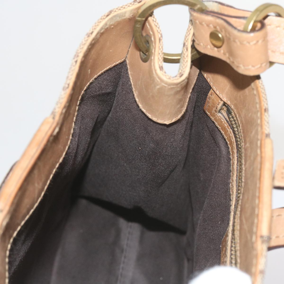 GUCCI GG Canvas Shoulder Bag Beige 110292 61802