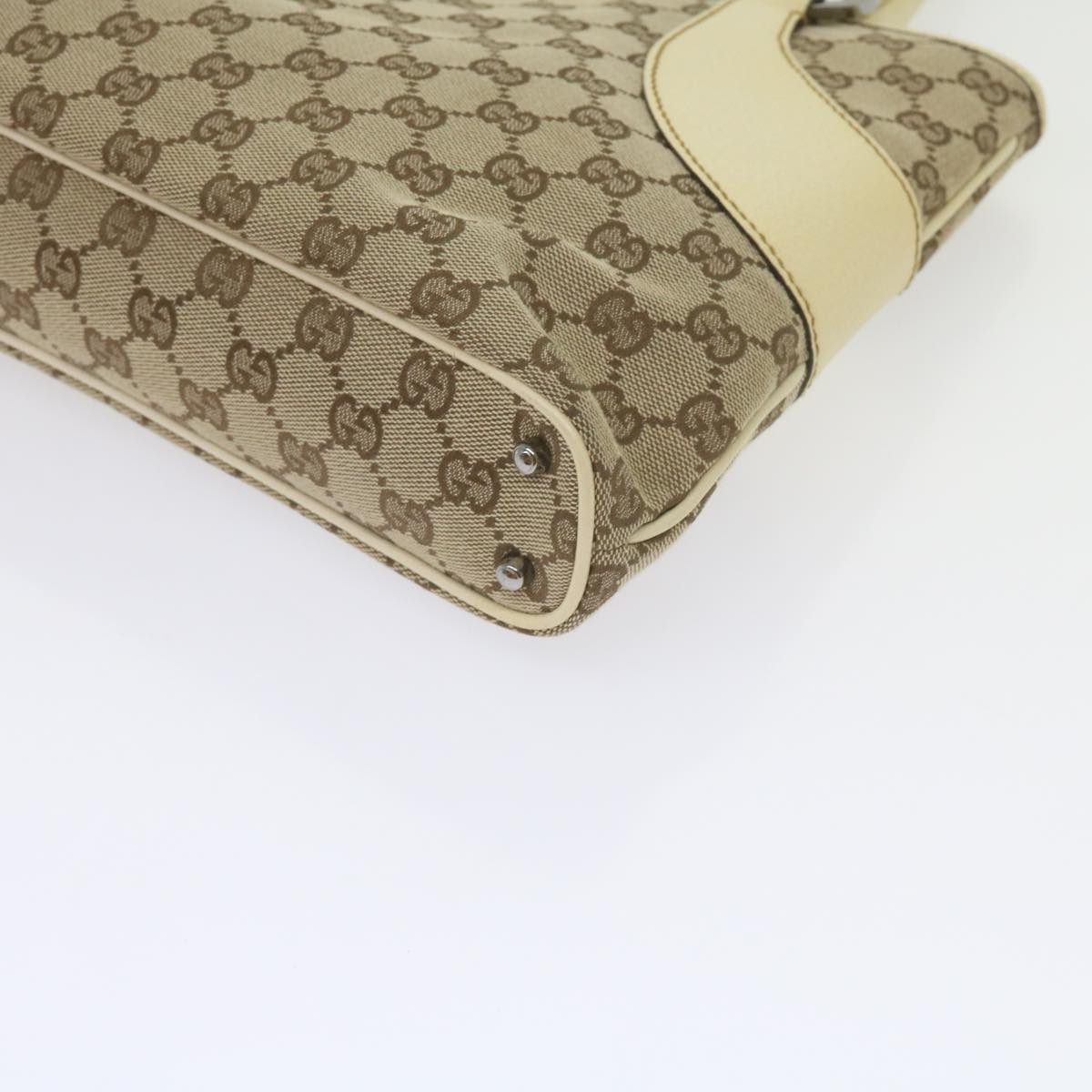 GUCCI GG Canvas Tote Bag Beige 113015 61839