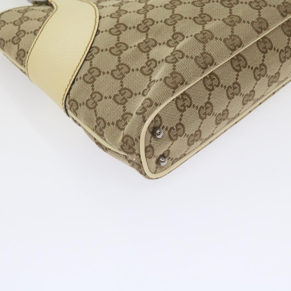 GUCCI GG Canvas Tote Bag Beige 113015 61839