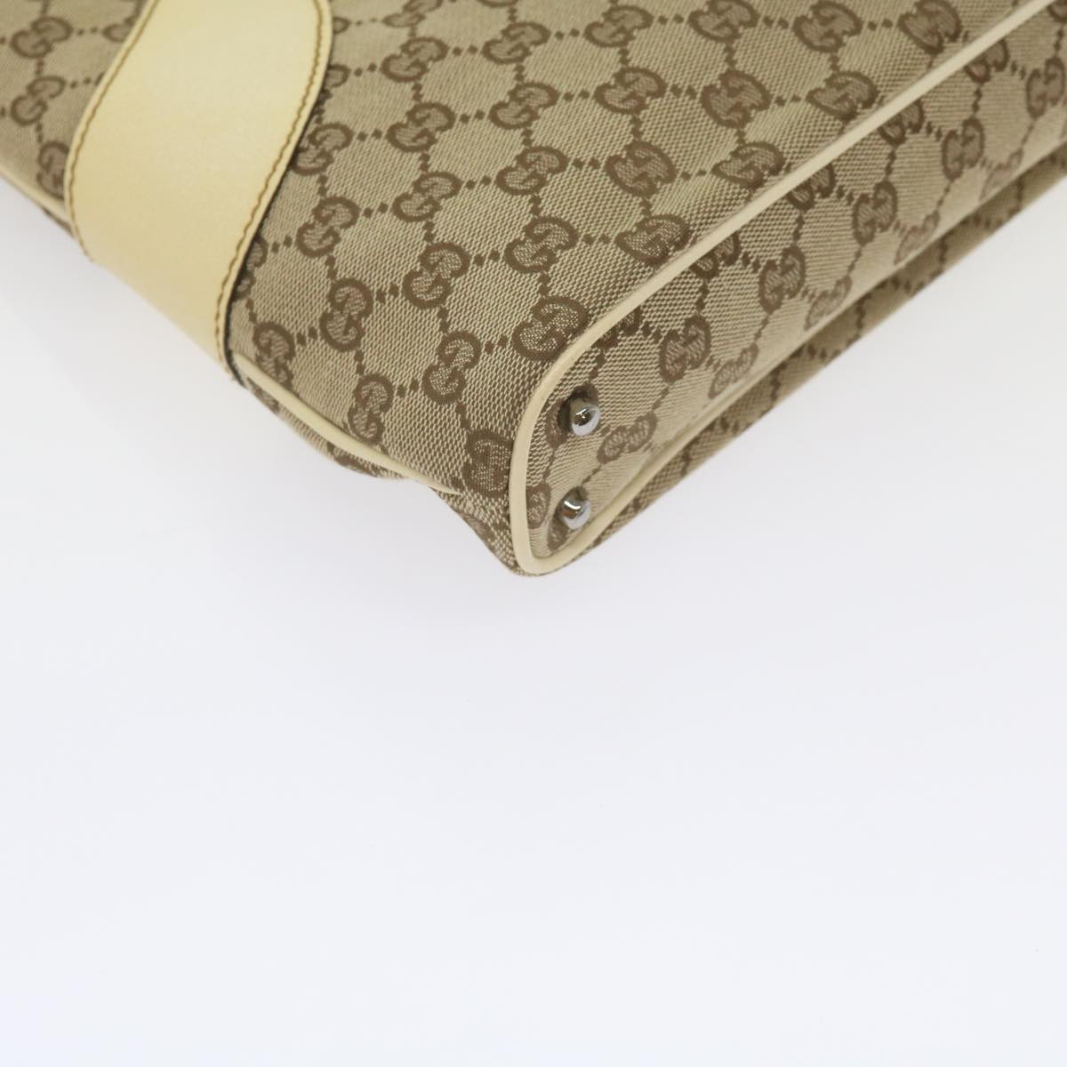 GUCCI GG Canvas Tote Bag Beige 113015 61839