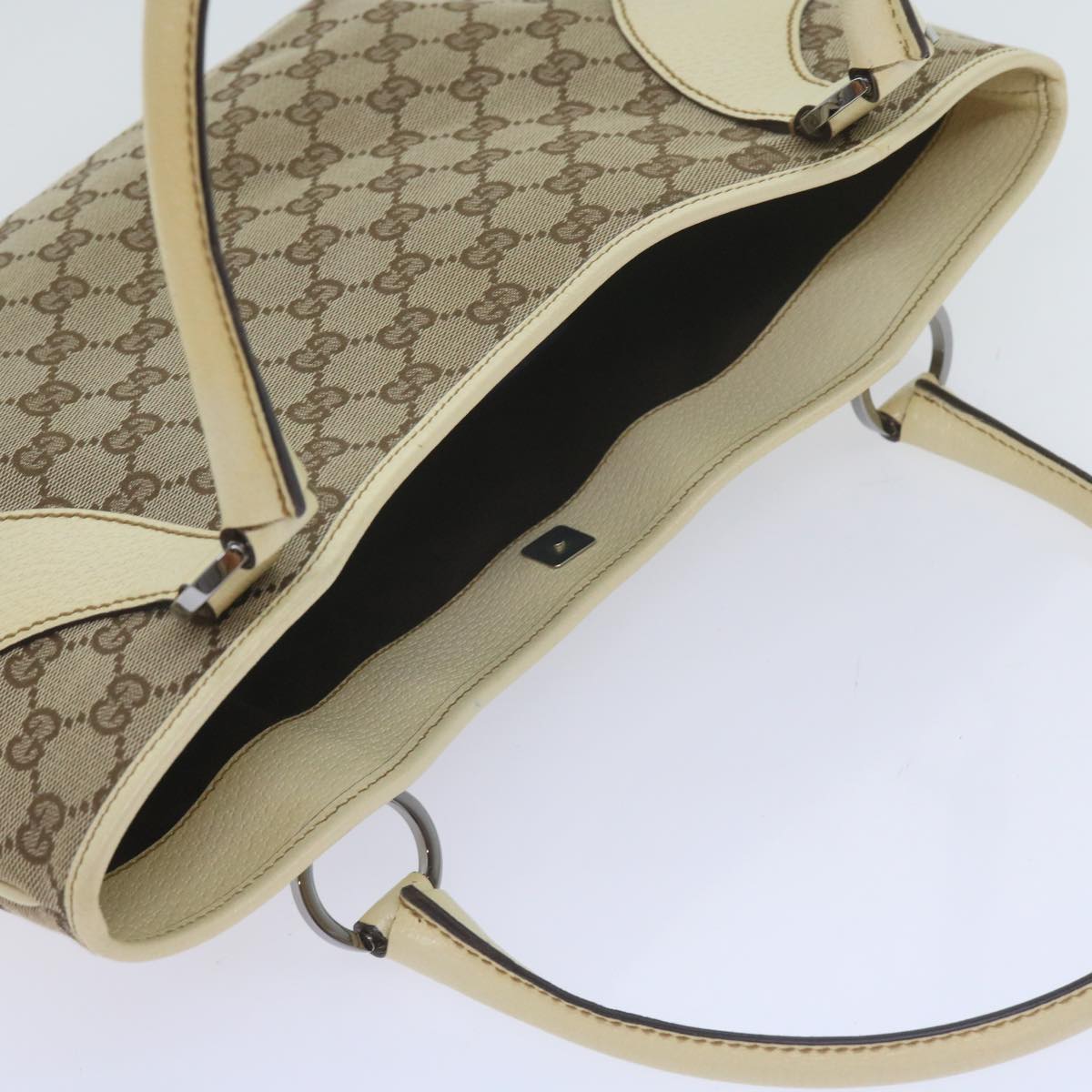 GUCCI GG Canvas Tote Bag Beige 113015 61839