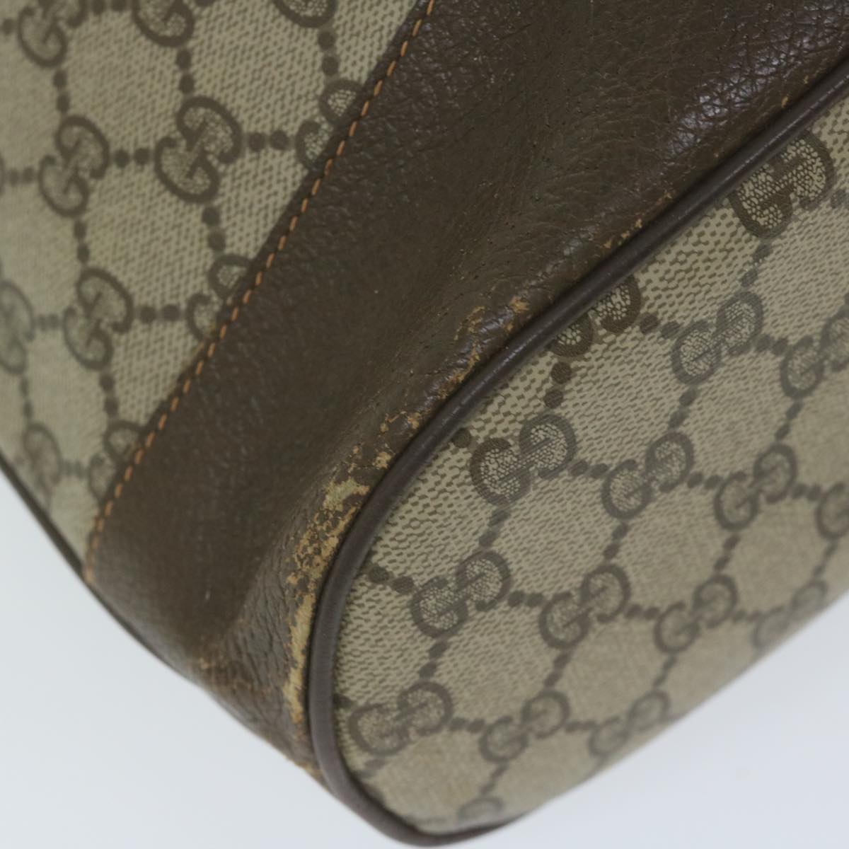 GUCCI GG Supreme Web Sherry Line Shoulder Bag Beige Red 164 02 085 61841