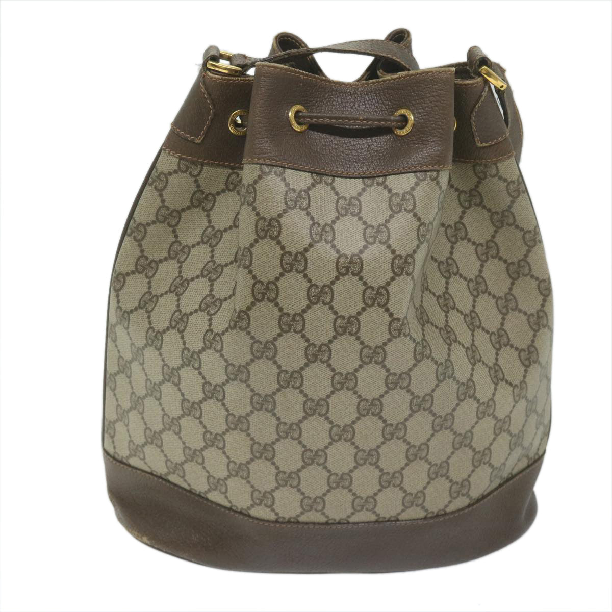 GUCCI GG Supreme Web Sherry Line Shoulder Bag Beige Red 164 02 085 61841
