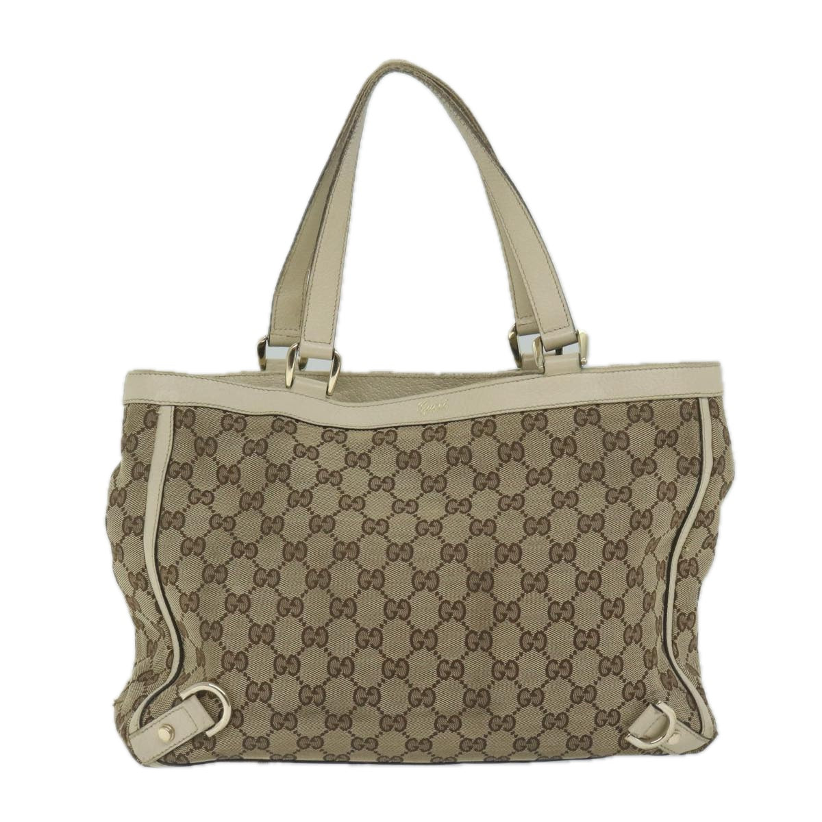 GUCCI GG Canvas Tote Bag Beige 170004 61842