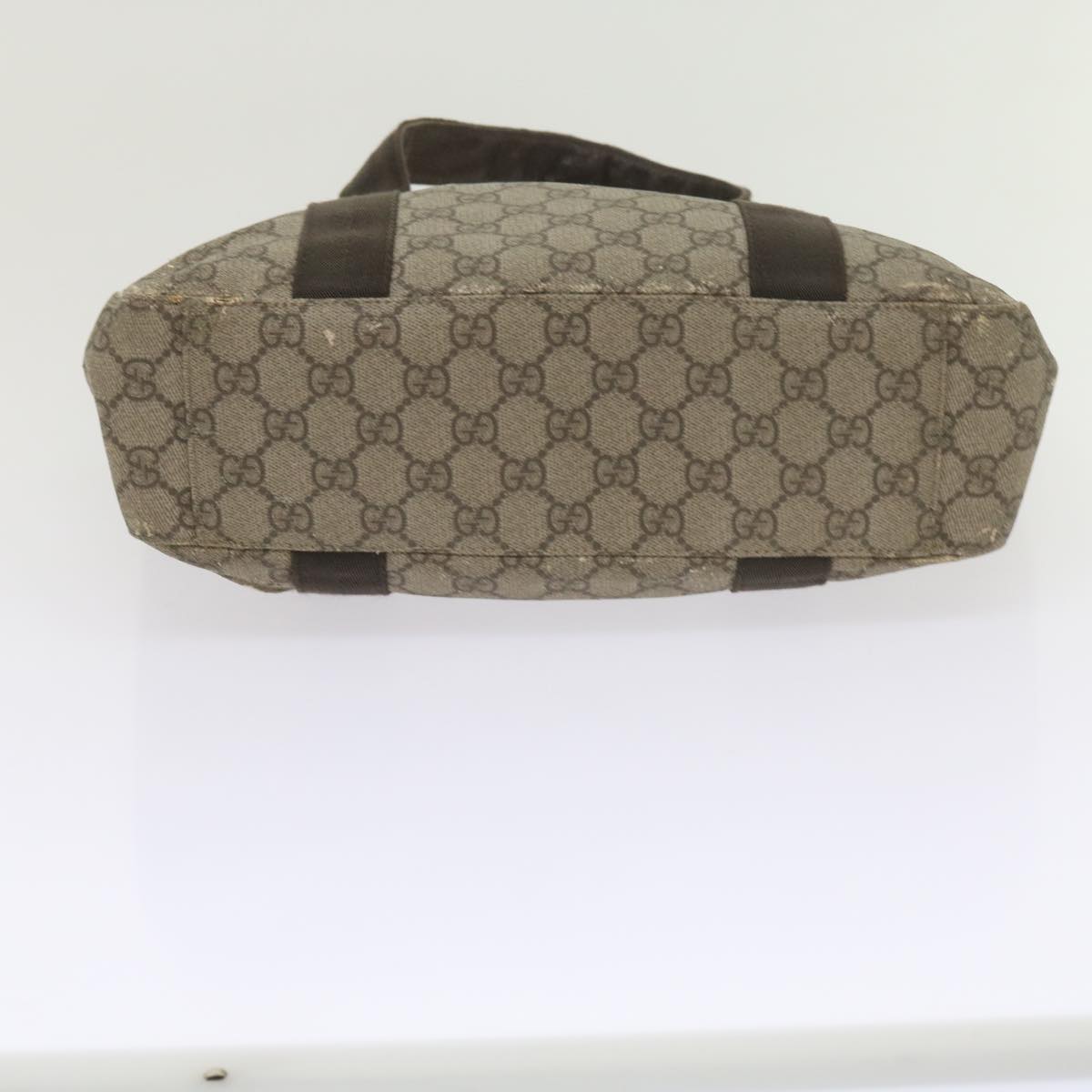 GUCCI GG Supreme Hand Bag PVC Leather Beige 141976 61845