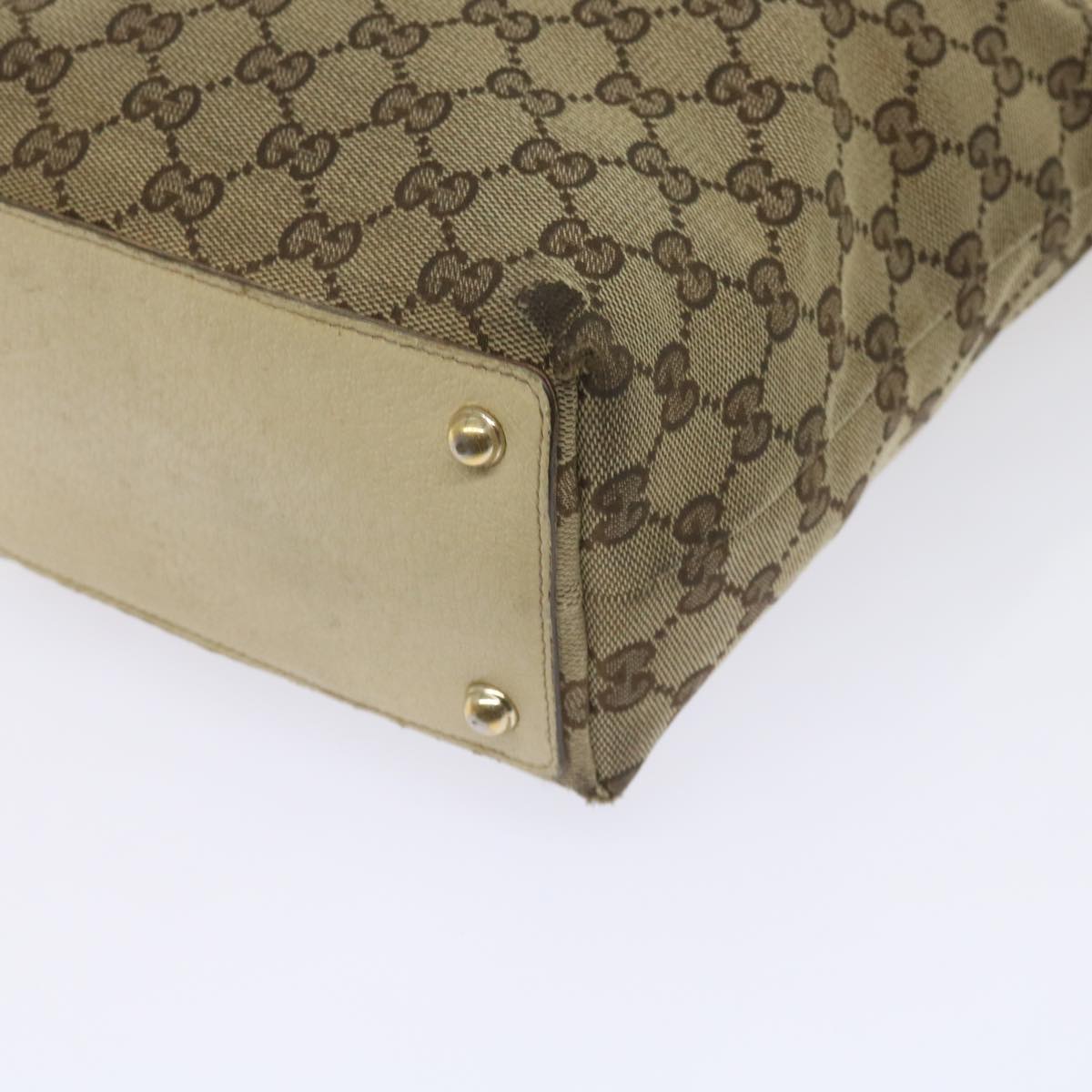 GUCCI GG Canvas Tote Bag Beige 120840 61846