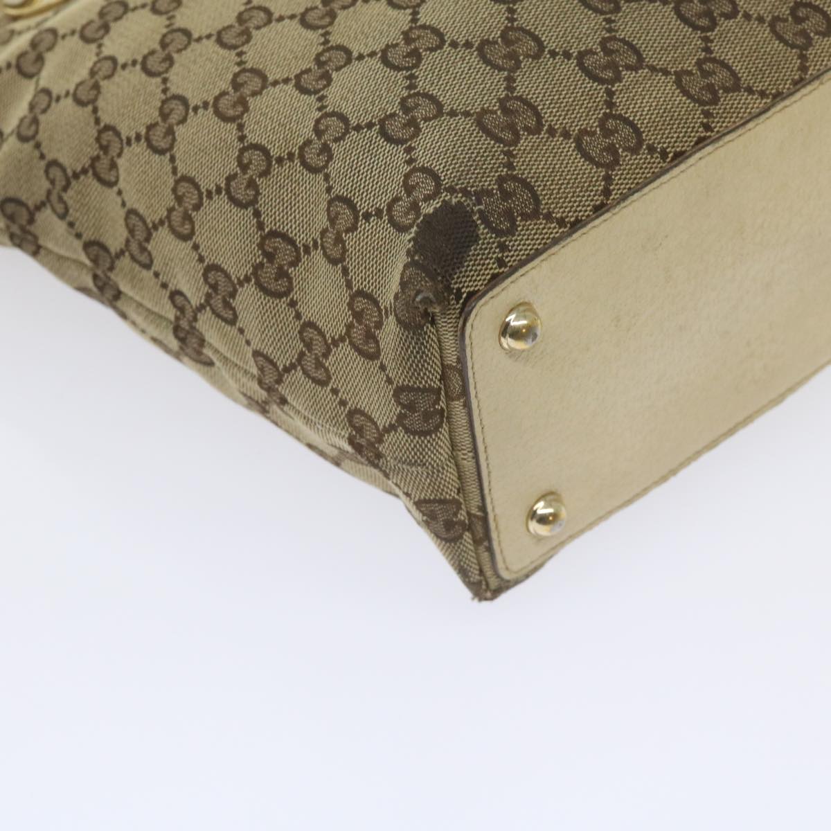 GUCCI GG Canvas Tote Bag Beige 120840 61846